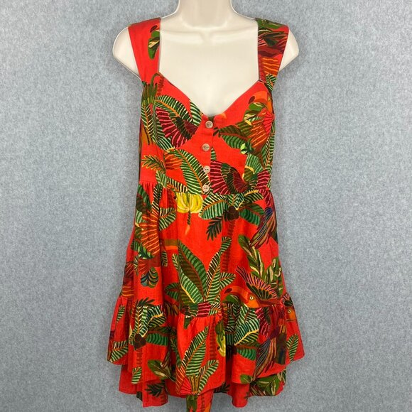 FARM Rio Red Tropical Mini Dress - Picture 3 of 15